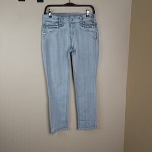 Cartise Mid-rise Ankle Straight Jeans in Gray Size 4